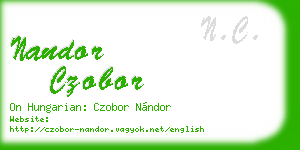 nandor czobor business card